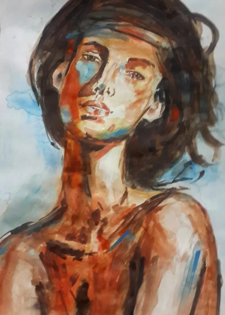 10 Young Woman Paint