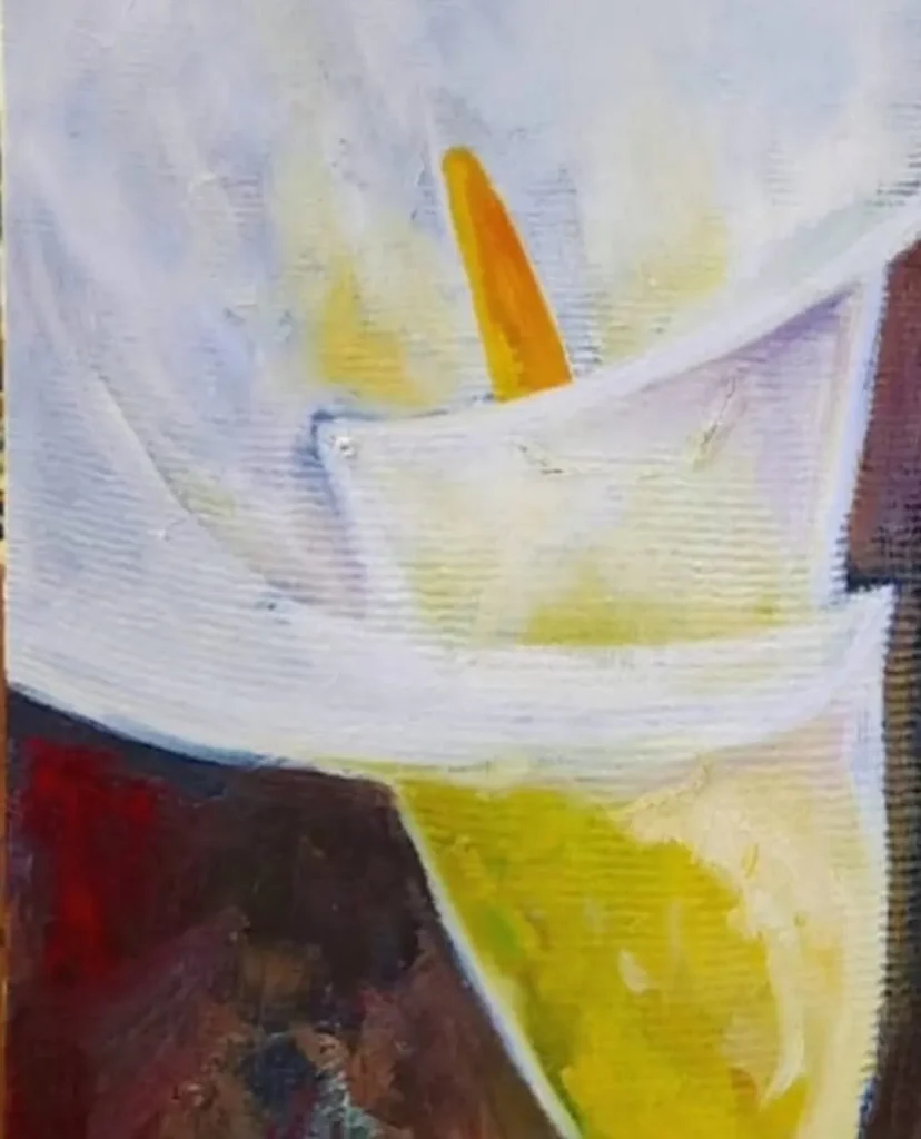 17 White Calla Lily Detail Paint